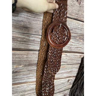 Thắt lưng da thật vintage da mềm bản 8cm freesize
