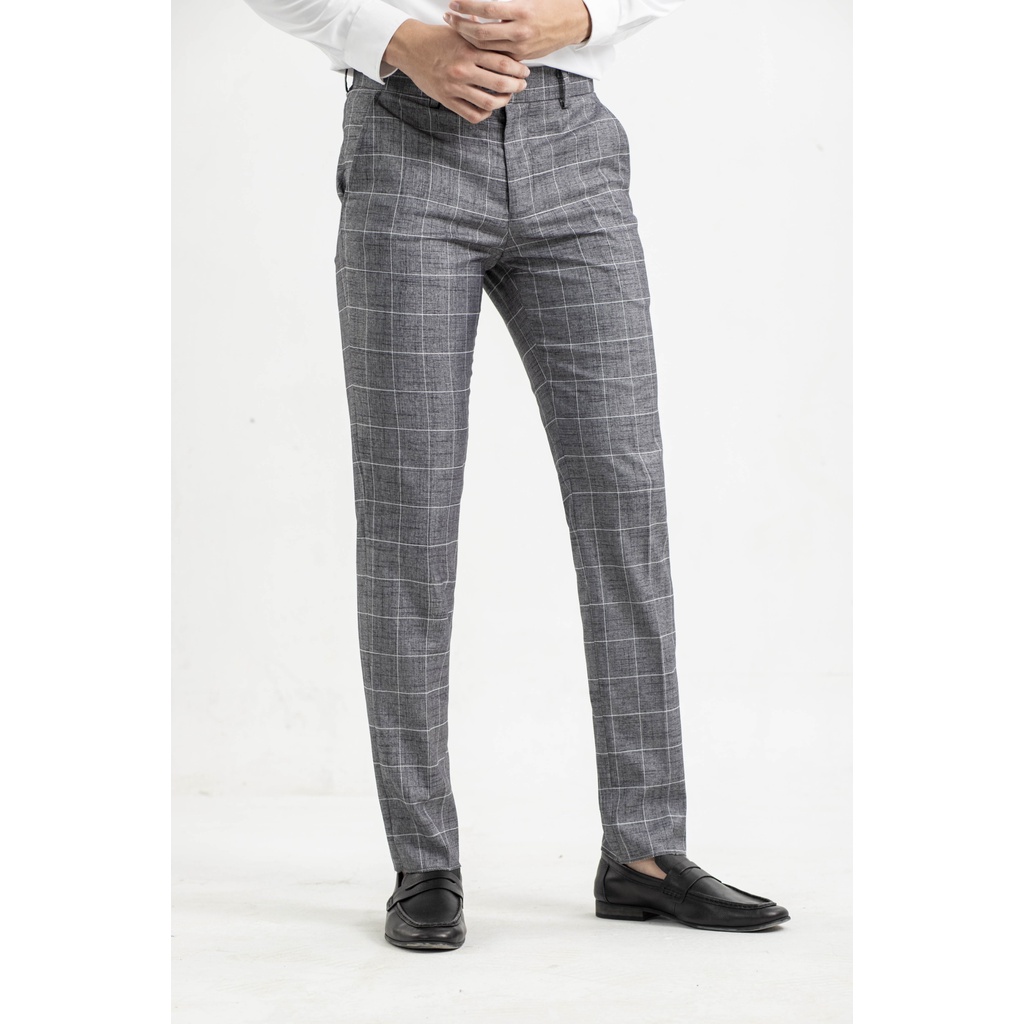 Quần âu nam ARISTINO phom Slim fit vừa vặn, họa tiết kẻ tinh tế, chỉn chu, lịch lãm - ATR03001