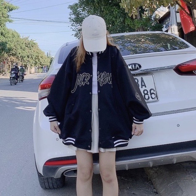 Áo Khoác Nữ, Áo Bomber MR Logo Tay Chất Umi Ép Nỉ Dày Dặn ( Kèm Ảnh Thật Sp) | BigBuy360 - bigbuy360.vn