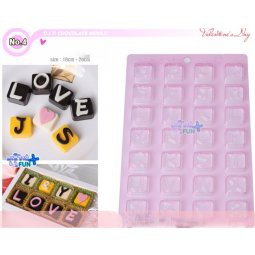 Khuôn nhựa đổ socola ⚡ HÀNG LOẠI 1 ⚡ khuôn nhựa đổ chữ nổi trái tim Hàn Quốc