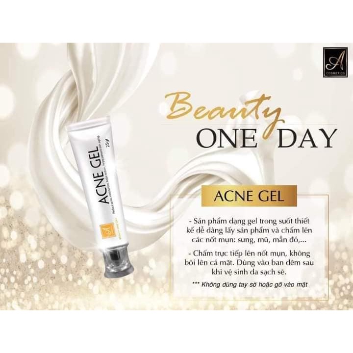 Bộ mụn tốc độ A Cosmetics Beauty one day Acne Cream + Ance Gel mỹ phẩm phương anh acosmetics chính hãng mẫu mới