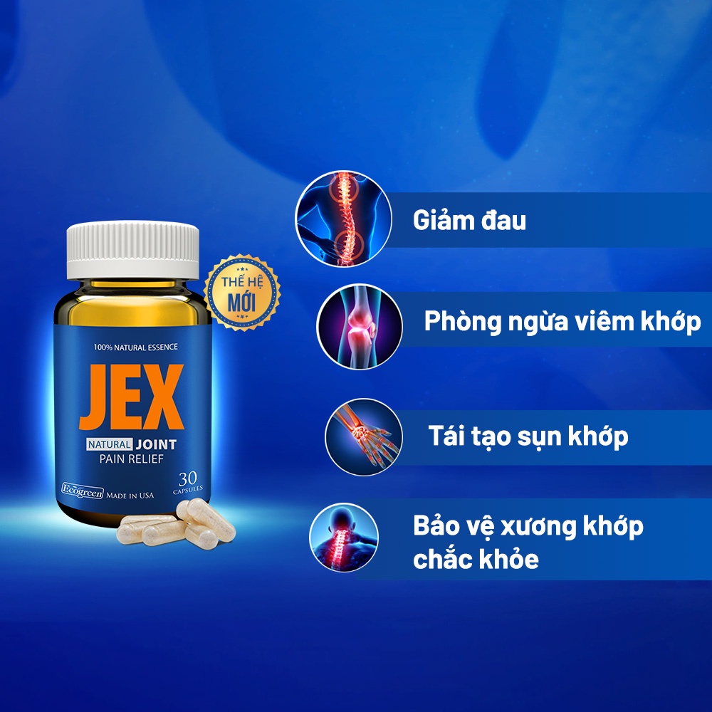 Viên uống JEX giảm đau, bảo vệ xương khớp (30 viên)