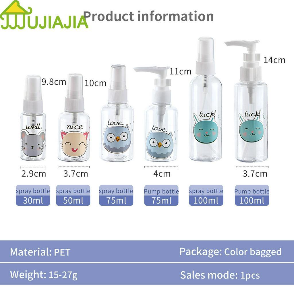 Chai Nhựa Jujiajia Có Nắp Dùng Chiết Mỹ Phẩm Mang Đi Du Lịch Tiện Lợi