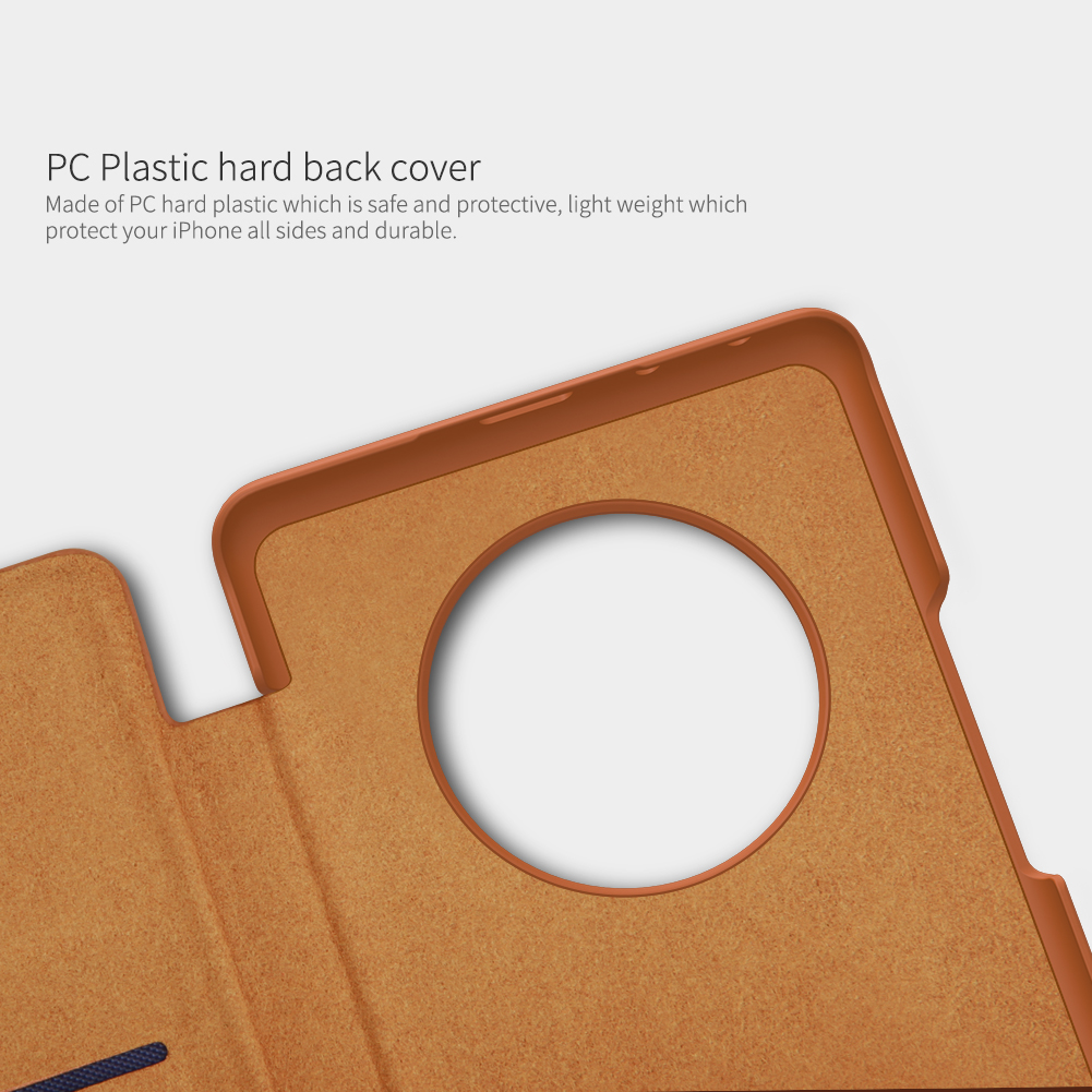 Bao Da Điện Thoại Nillkin Qin Cho Huawei Mate 40 Pro Nắp Lật Bảo Vệ 360° Toàn Diện Chống Sốc Có Ngăn Đựng Thẻ