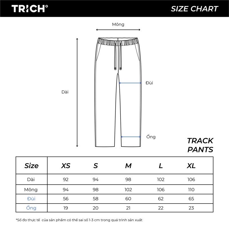 [CHÍNH HÃNG TRICH] BASIC TRACK PANTS ( BẢNG MÀU 2)/ QUẦN XUÔNG RỘNG UNISEX TRICH