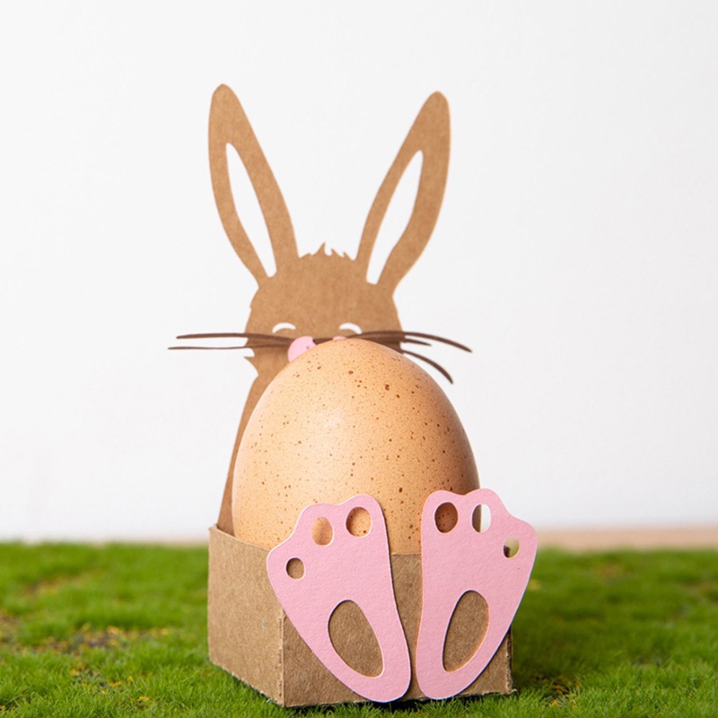 Khuôn Cắt Thẻ Kim Loại Hình Hộp Trứng Thỏ Phục Sinh