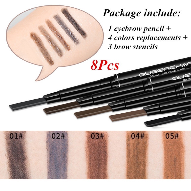 Bộ 8 chì kẻ mày có chổi tán cao cấp tiện dụng | BigBuy360 - bigbuy360.vn