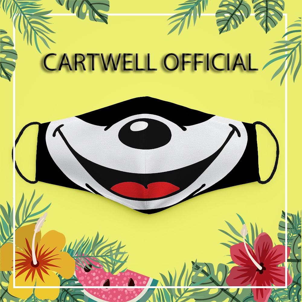 Khẩu trang vui nhộn cute thú cưng đáng yêu cho bé trẻ em Hình Vẽ DRAWN CARTWELL có thể giặt và tái sử dụng dành cho nam