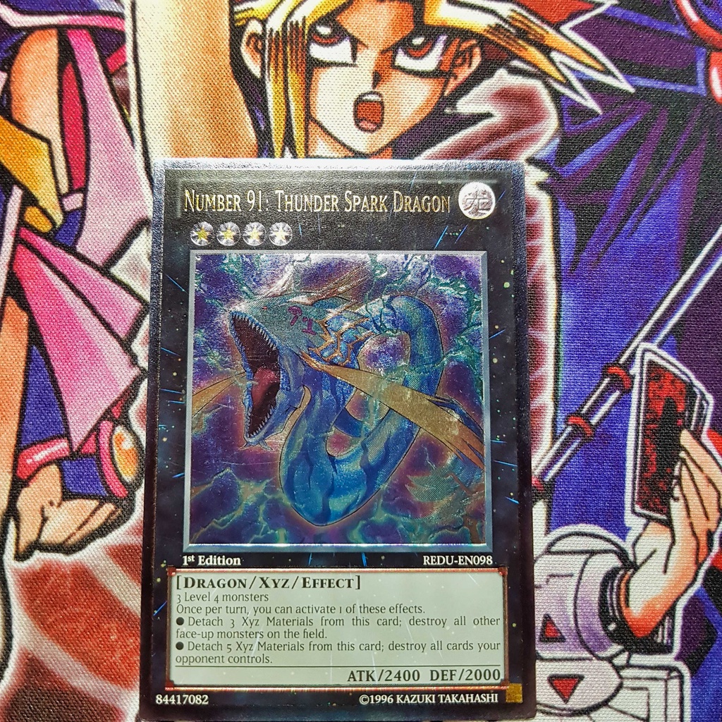 Thẻ bài Yugioh chính hãng | Number 91: Thunder Spark Dragon | REDU Ultimate Rare.