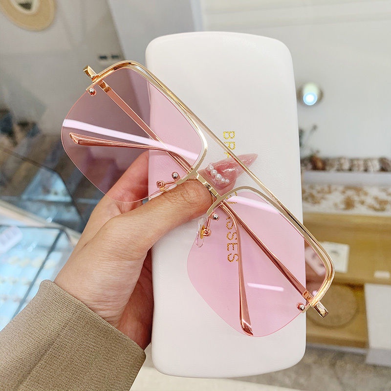 LCYY phiên bản Hàn Quốc kính râm gọng lớn bằng kim loại kính râm lái xe kính râm ảnh 8927