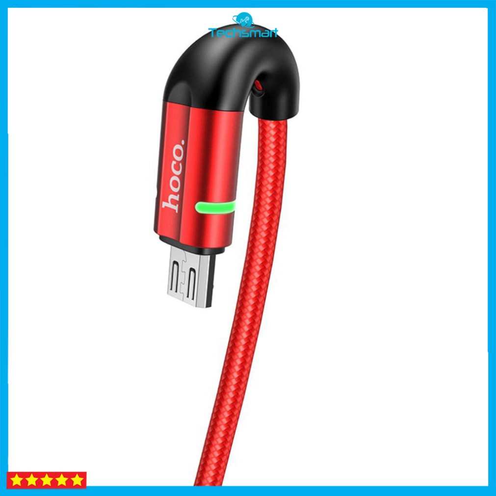 Cáp sạc nhanh Hoco U93 siêu bền 2.4A đầu iPhone, Android, iPad dây dài 1.2m - Chính hãng