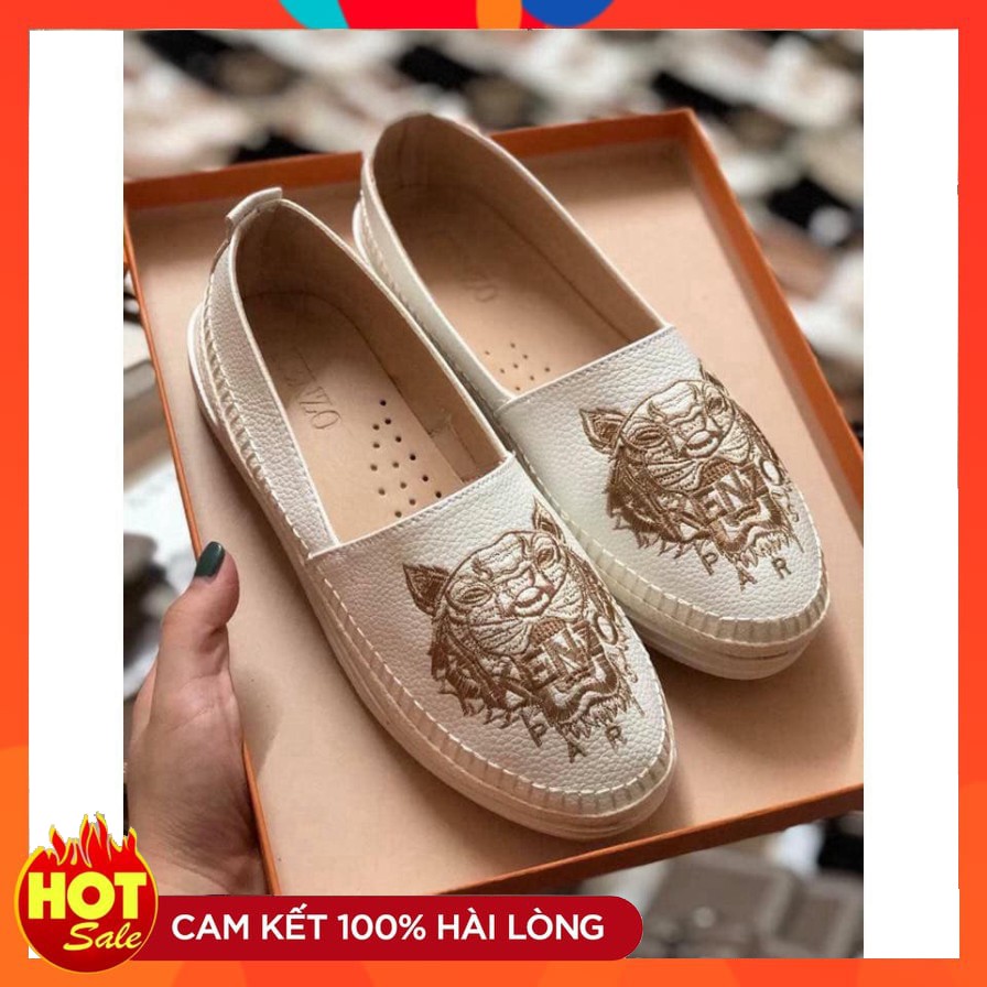 Giày Slipon Nữ Thêu Họa Tiết
