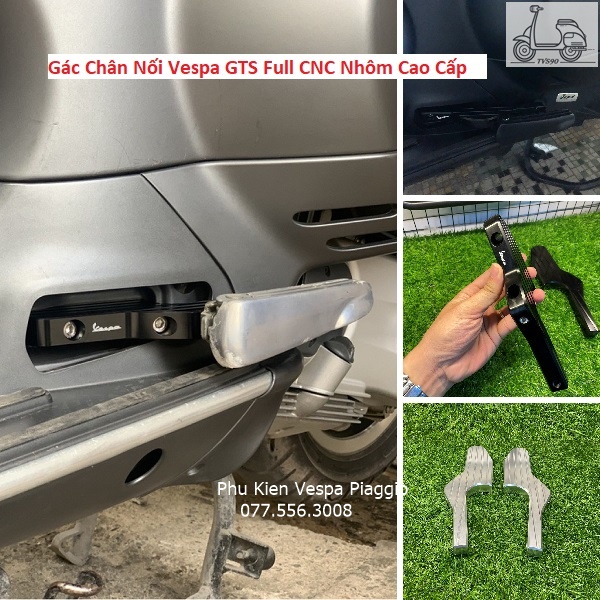 Gác Chân Cho Vespa GTS GTV Nối Dài