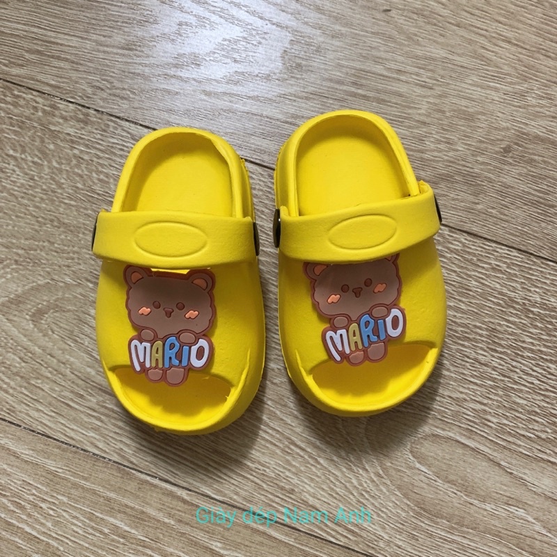 Dép tập đi cho bé hình Mario mã số 1180( sticker giao ngẫu nhiên)