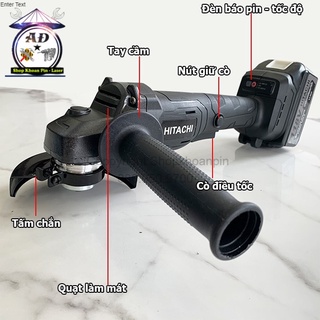 Máy Mài Pin Hitachi Không Chổi Than, pin 10cell lõi đồng sử dụng an toàn tiện lợi cho các bác thợ