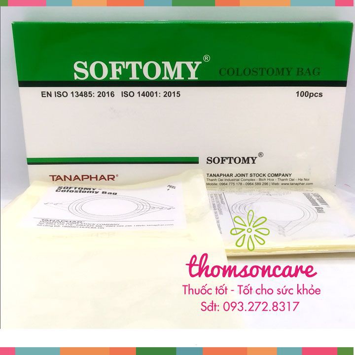 Túi hậu môn nhân tạo Softomy - hộp 100 cái của dược Tanaphar