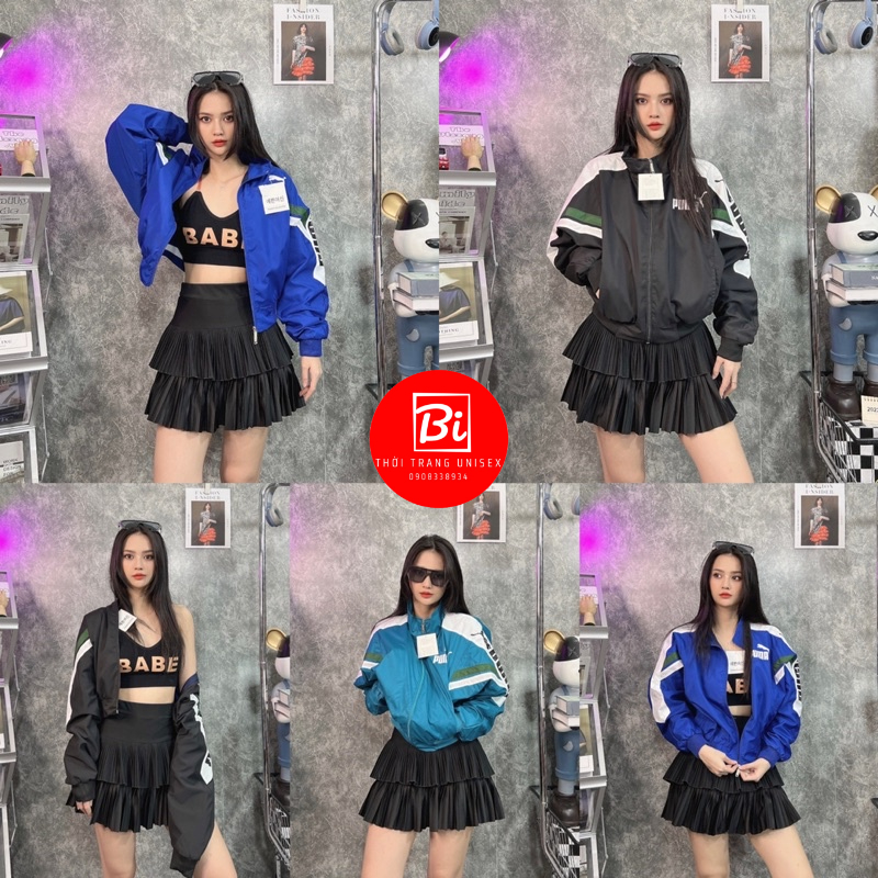 Áo Khoác Dù Nữ Dáng Lửng 2 Lớp_Bo Tay Lai Áo Bằng Chun Bẹ To Sang Trọng_Lót Trong Vải Dù Miro Xịn Mát Ko Bí Hơi_AK36