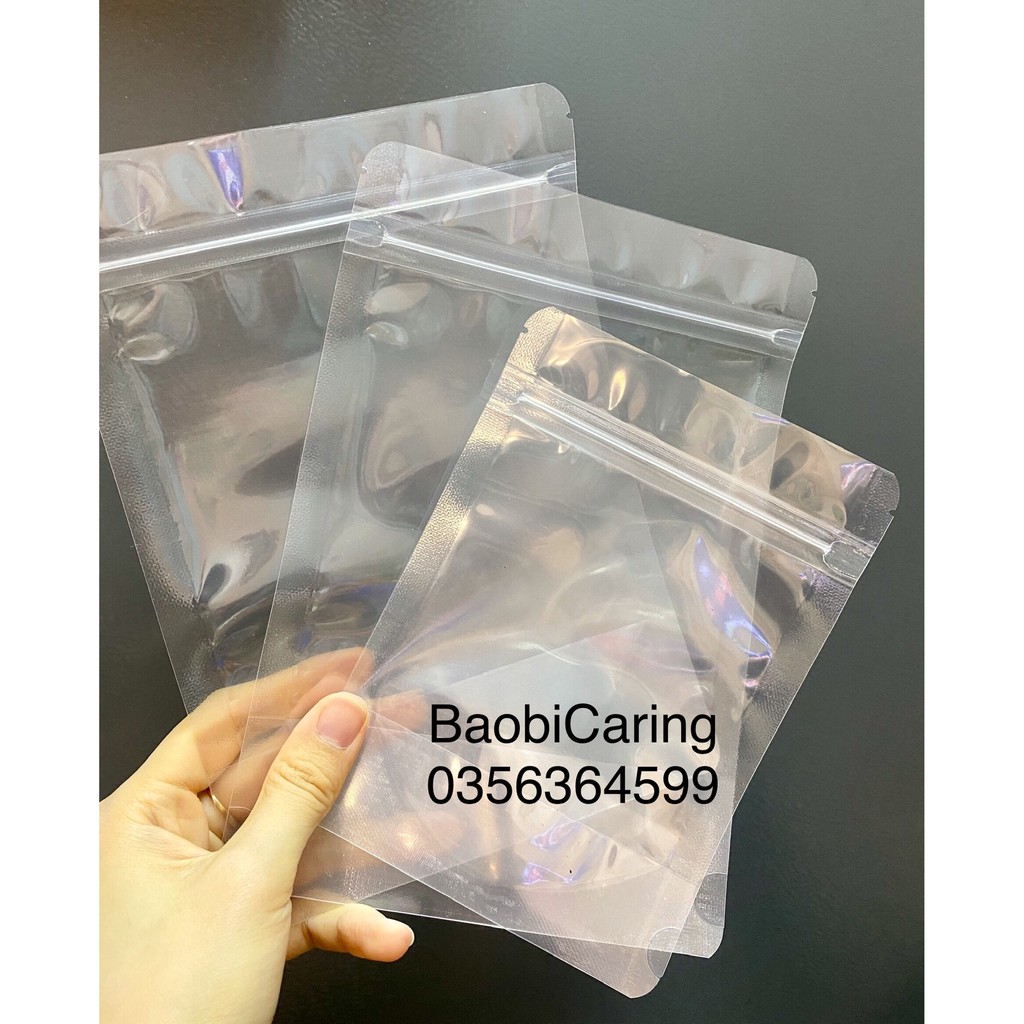 1KG Túi zip trong đáy đứng đủ size đựng thực phẩm