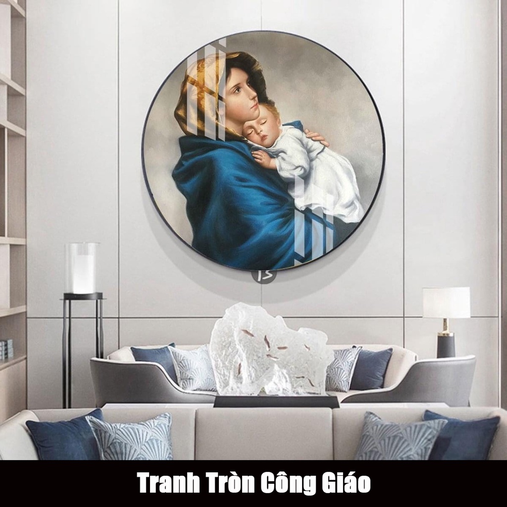 Tranh Công Giáo Tráng Gương Cao Cấp Tặng Kèm Đinh Treo Tường