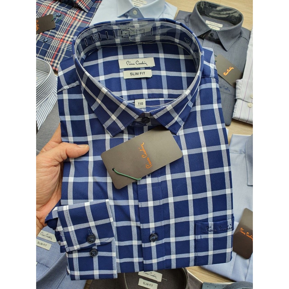 Áo Sơ Mi Nam Dài Tay P.Cardin Chất Liệu Cotton Form Slimfit 6 Nhiều Màu