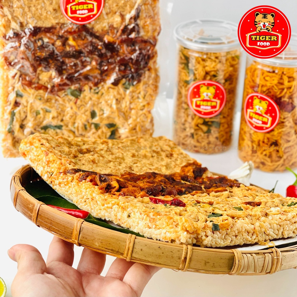 Cơm Cháy 3 Vị Đặc Biệt TIGER FOOD 300g Cơm Cháy 3 Vị Bò Heo Gà Đậm Vị Siêu Ngon - Đồ Ăn Vặt Sài Gòn