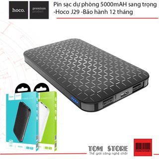 Pin sạc dự phòng 5000mah sang trọng -hoco j29 -bảo hành 12 tháng