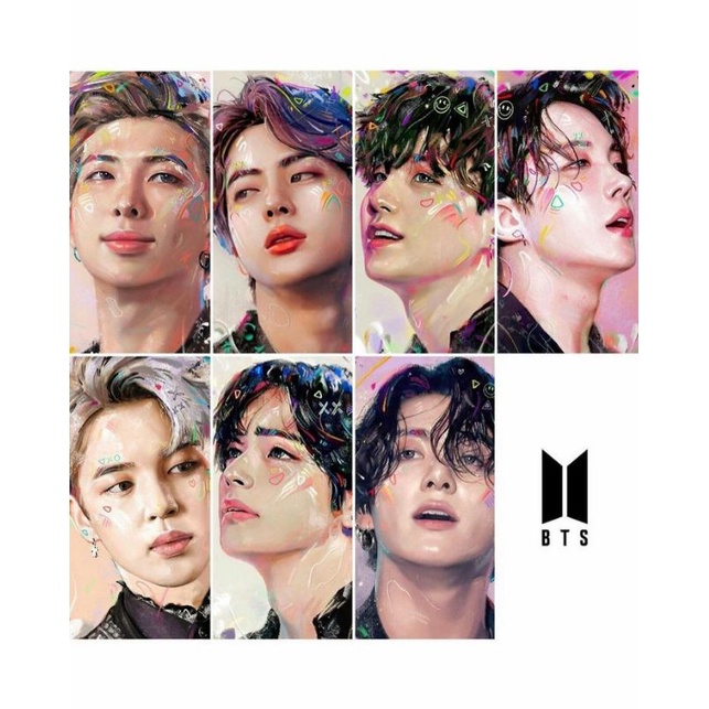Sẵn - Tranh tô màu số hóa BTS 40cm×50cm