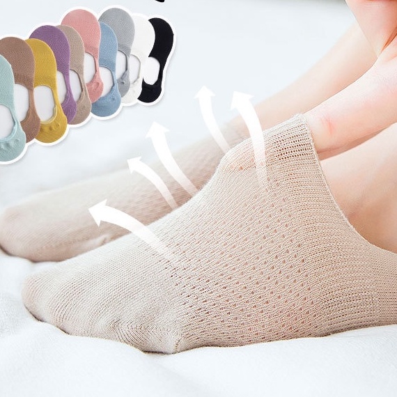 Tất lười nữ có đệm cao su chống trượt gót chân