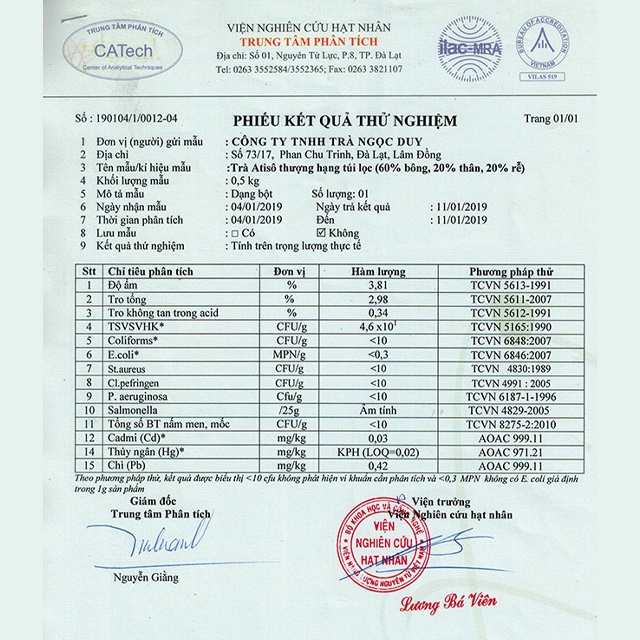 Trà atiso túi lọc thượng hạng Ngọc Duy Đà Lạt cao cấp gói 50 túi lọc nguyên chất giúp giải độc gan, ngủ ngon, lợi tiểu