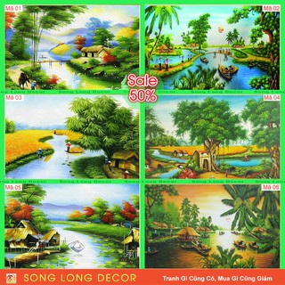 TRANH 3D LÀNG QUÊ TREO TƯỜNG PHÒNG KHÁCH, TRANH ĐỒNG QUÊ TREO PHÒNG ĂN