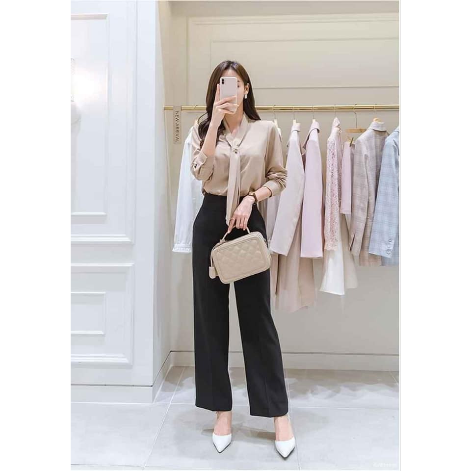 Quần Suông Vintex 💖𝑭𝑹𝑬𝑬𝑺𝑯𝑰𝑷💖Quần Culottes Quần Ống Suông Rộng Cạp Cao 2 Màu Đen Kem | BigBuy360 - bigbuy360.vn