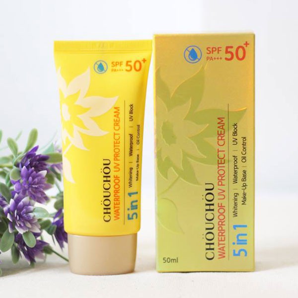 Kem Chống Nắng Chou Chou Waterproof UV Protect Cream SPF50+ PA+++ (50ml) Hàn Quốc - Chống Nắng, Chống Thấm Nước Hiệu Quả