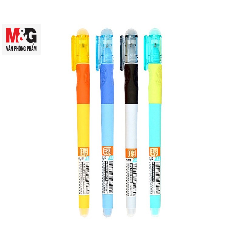 Bút Nước Xóa Được M&G AKPB7501B2 mực xanh 0.5 thân có tay đệm