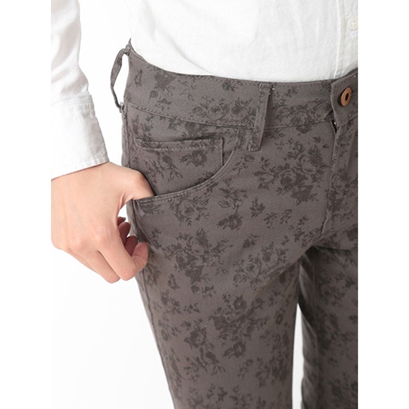 Quần Kaki Skinny EARTH Music&Ecology Hàng Xuất Dư Nhật Xịn Cao Cấp Dáng Ôm Chất Siêu Mịn Đẹp Hoa Xám