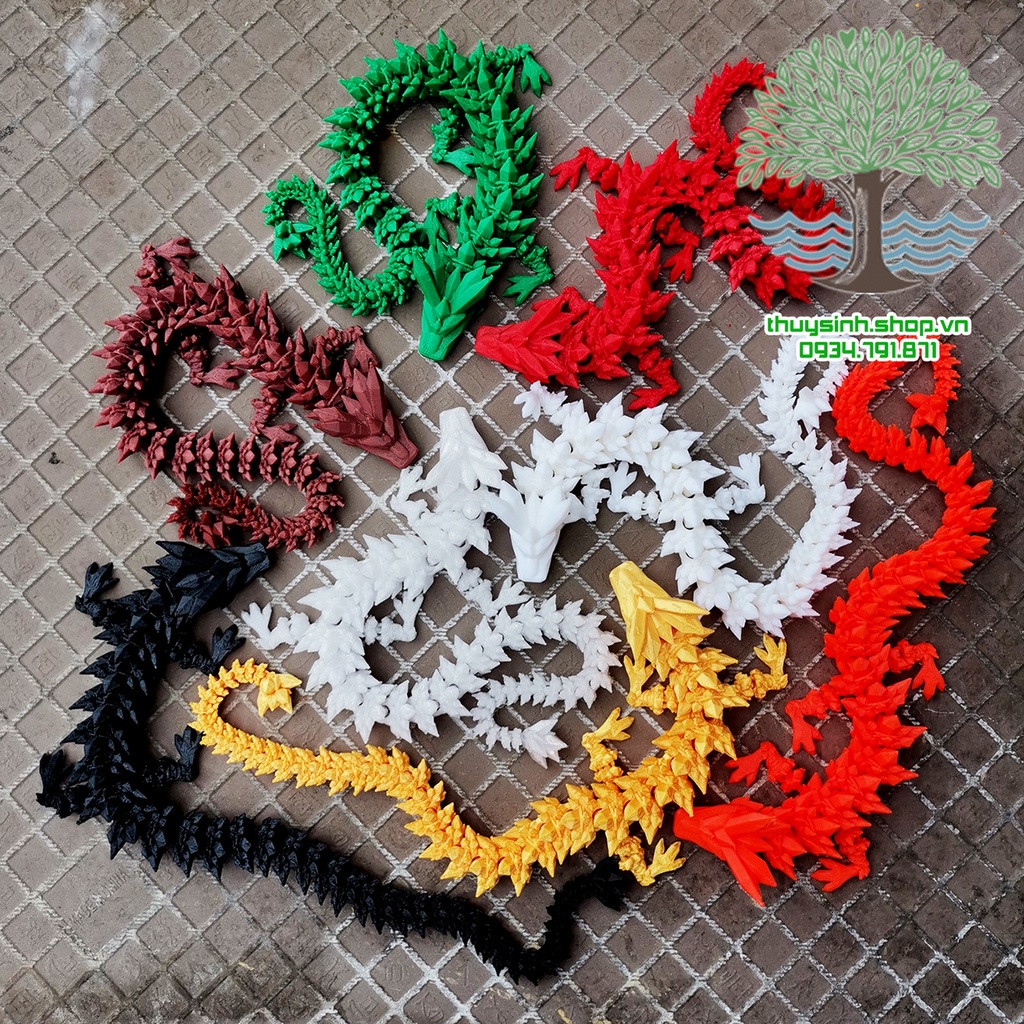 Mô Hình Rồng Crystal_rồng băng cử động khớp linh động bằng công nghệ in 3D trang trí nhà cửa, phong thủy