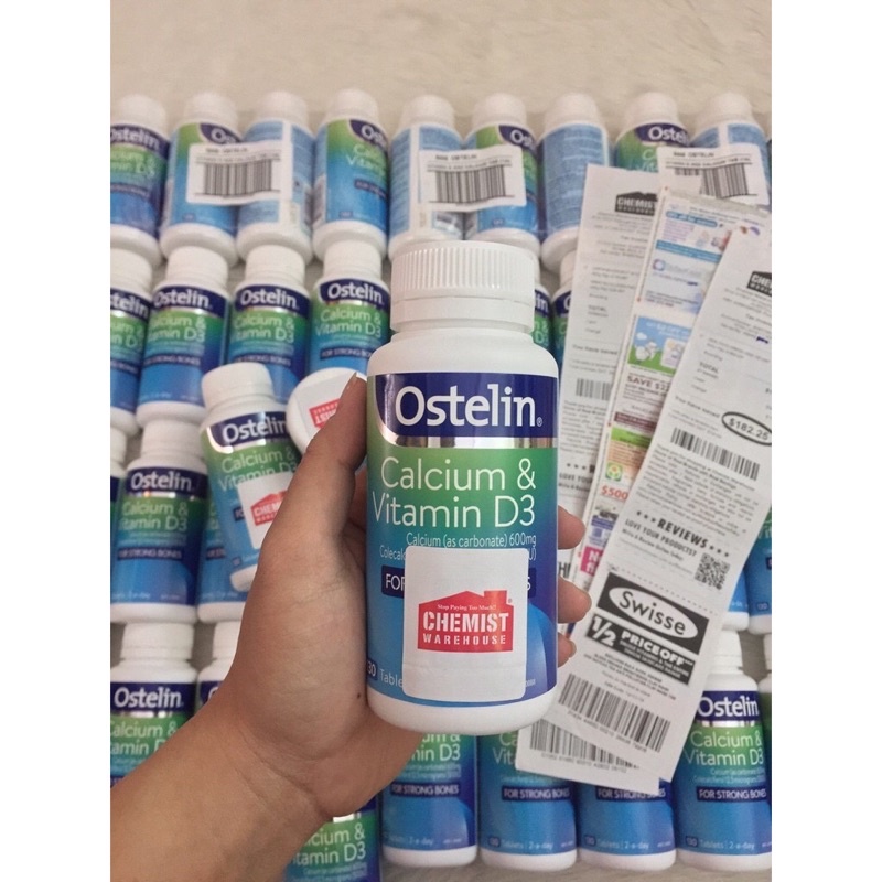 Canxi bầu D3 Ostelin 130v (Tem chemist)