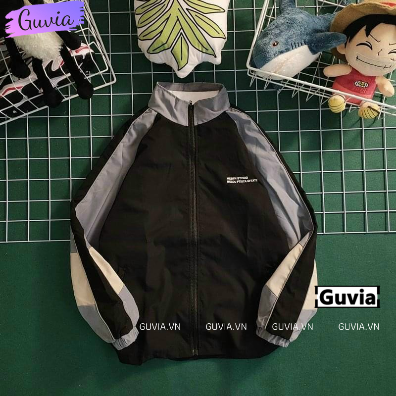 Áo Khoác Bomber Dù HEBFN Nam Nữ Form Rộng 2 Lớp, Áo Khoác Áo Gió Bomber Bóng Chày Chống Nắng Phối Màu Thời Trang GUVIA
