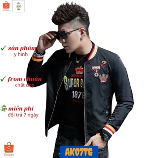 Áo Khoác Nam - Áo Khoác Dù z LOGO HUY CHƯƠNG HUY HIỆU Họa Tiết Cá Tính Phong Cách Trẻ Trung Năng Động