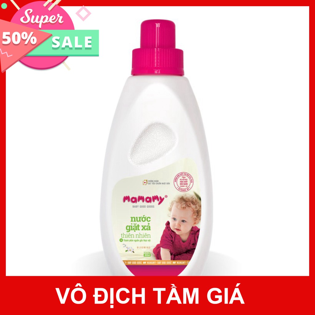 Combo nước giặt xả Mamamy hương thiên nhiên chai + túi 800ml M374