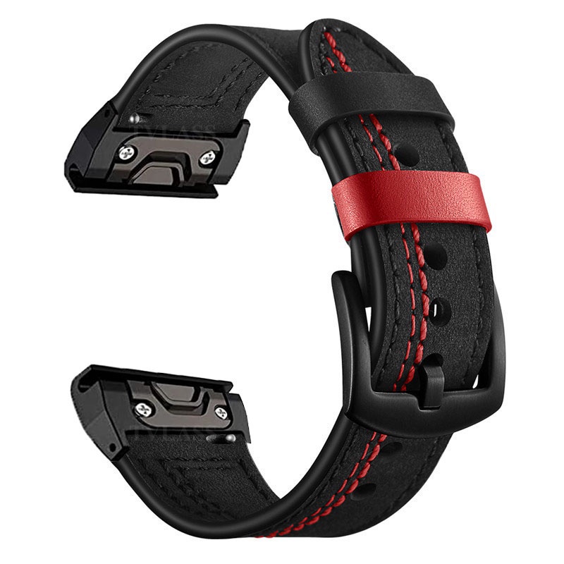 Dây đeo đồng hồ bằng da thay thế cho Garmin Fenix 5X Plus 5 Fenix 6X Pro 6 3 HR Approach Forerunner 935 945 26mm 22mm