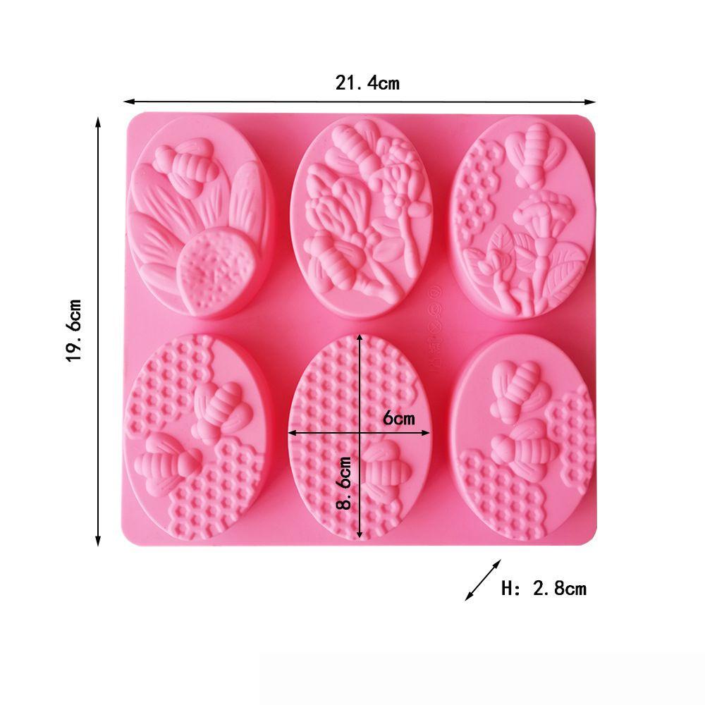 Khuôn Làm Xà Phòng Đất Sét Hình Tổ Ong / Oval Độc Đáo DIY