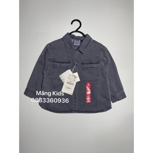 Áo sơ mi jean cotton ZnR bé trai