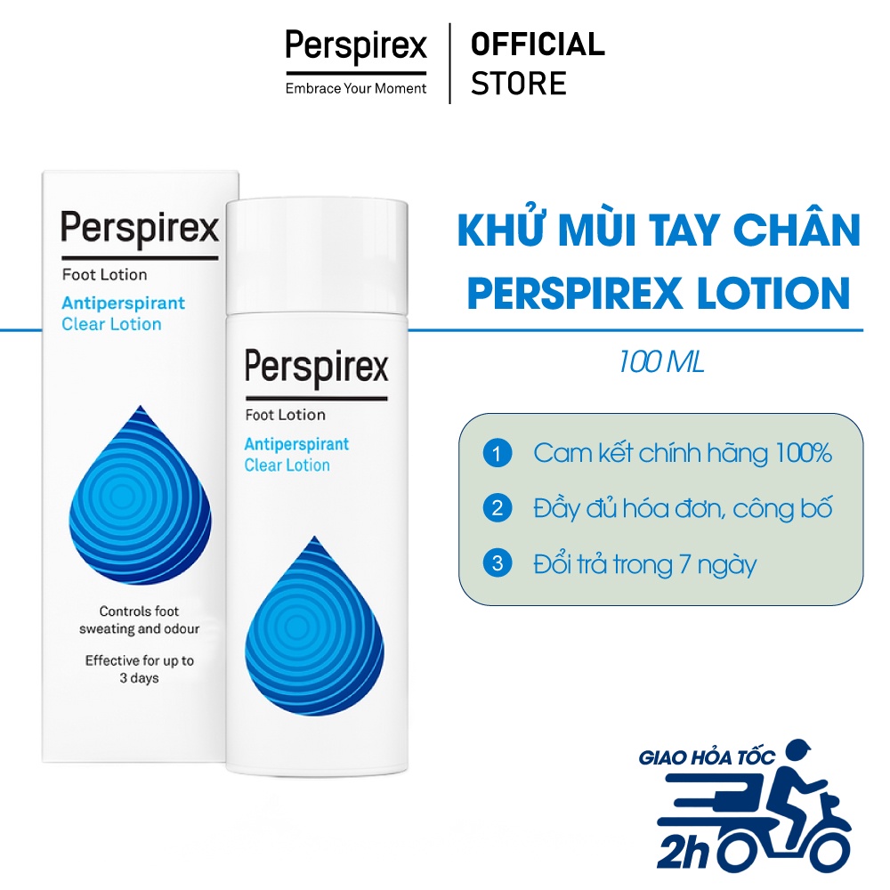 Perspirex Khử Mùi Tay Chân Lotion Antiperspirant Hand and Foot 100ml