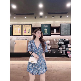 jum hoa màu xanh