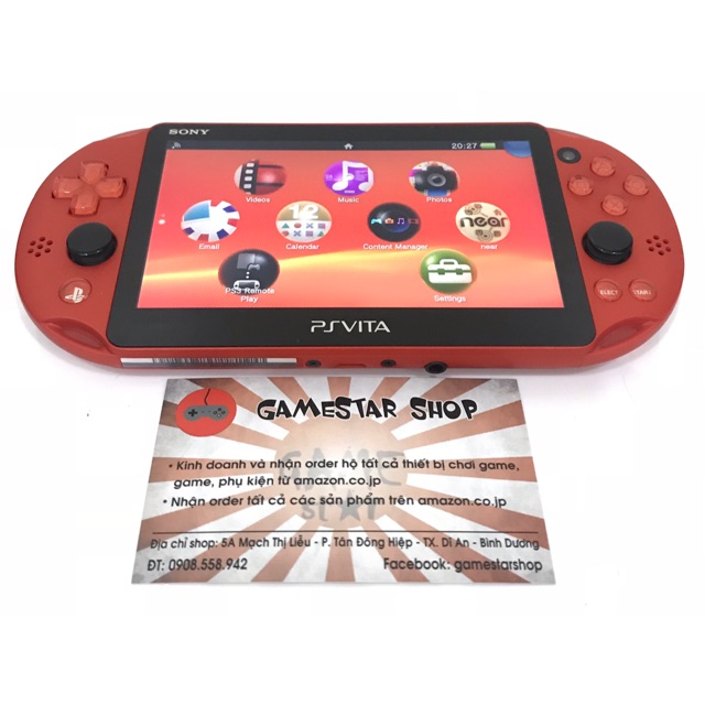 Máy Chơi Game PS Vita 2000 Metallic Red Hackfull like new nobox