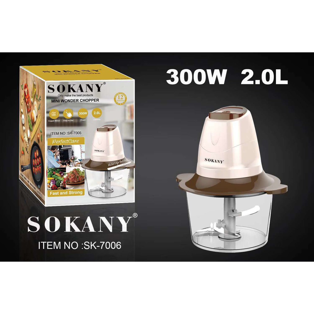 Máy xay đa năng , xay thịt, rau củ quả SOKANY SK-7006