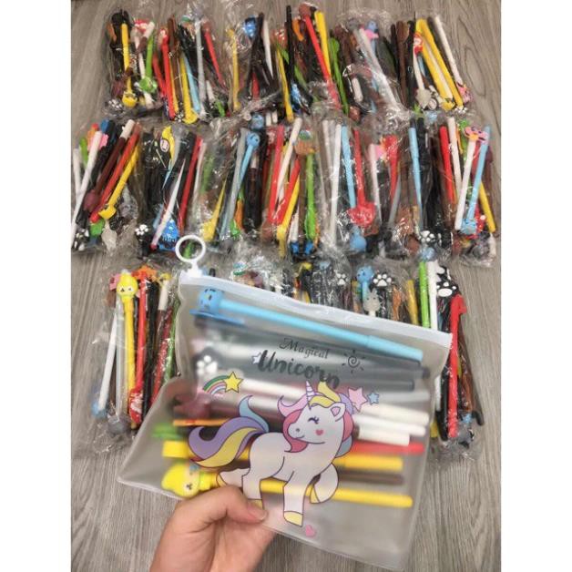 [KHUYẾN MÃI] ❤️Set 20 bút bi nước Pony dễ thương/Set 20 chiếc Bút bi nước Kute tặng kèm túi đựng bút SUSAN SHOP