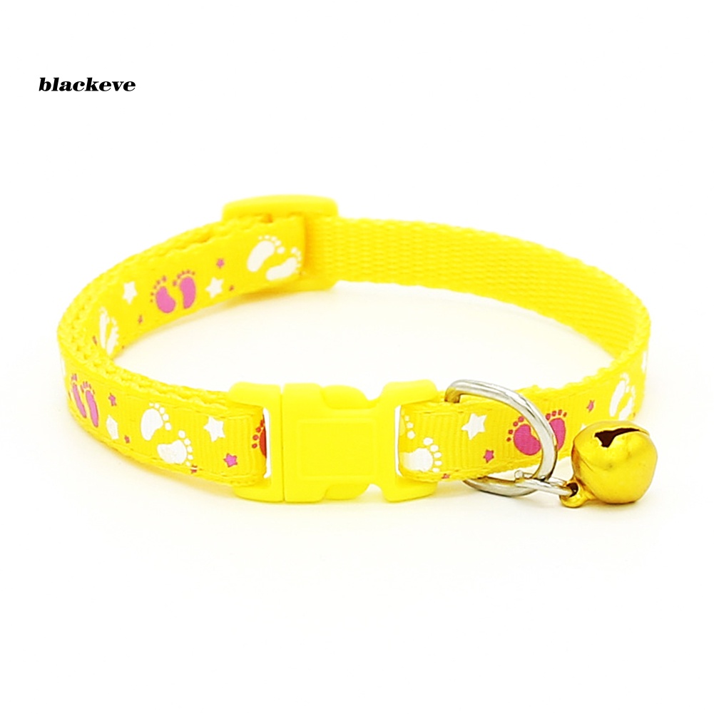 Vòng Cổ Họa Tiết Dấu Chân Thú Cưng Gắn Chuông Thời Trang