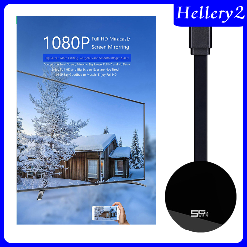 [HELLERY2]5GHz+2.4GHz 1080P HDMI Mirror Screen Wifi Wireless Display Adapter Mirroring