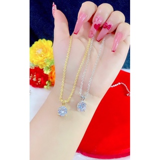 Dây chuyền nữ dát vàng 18 dát bạch kim nhỏ nhỏ cực xinh